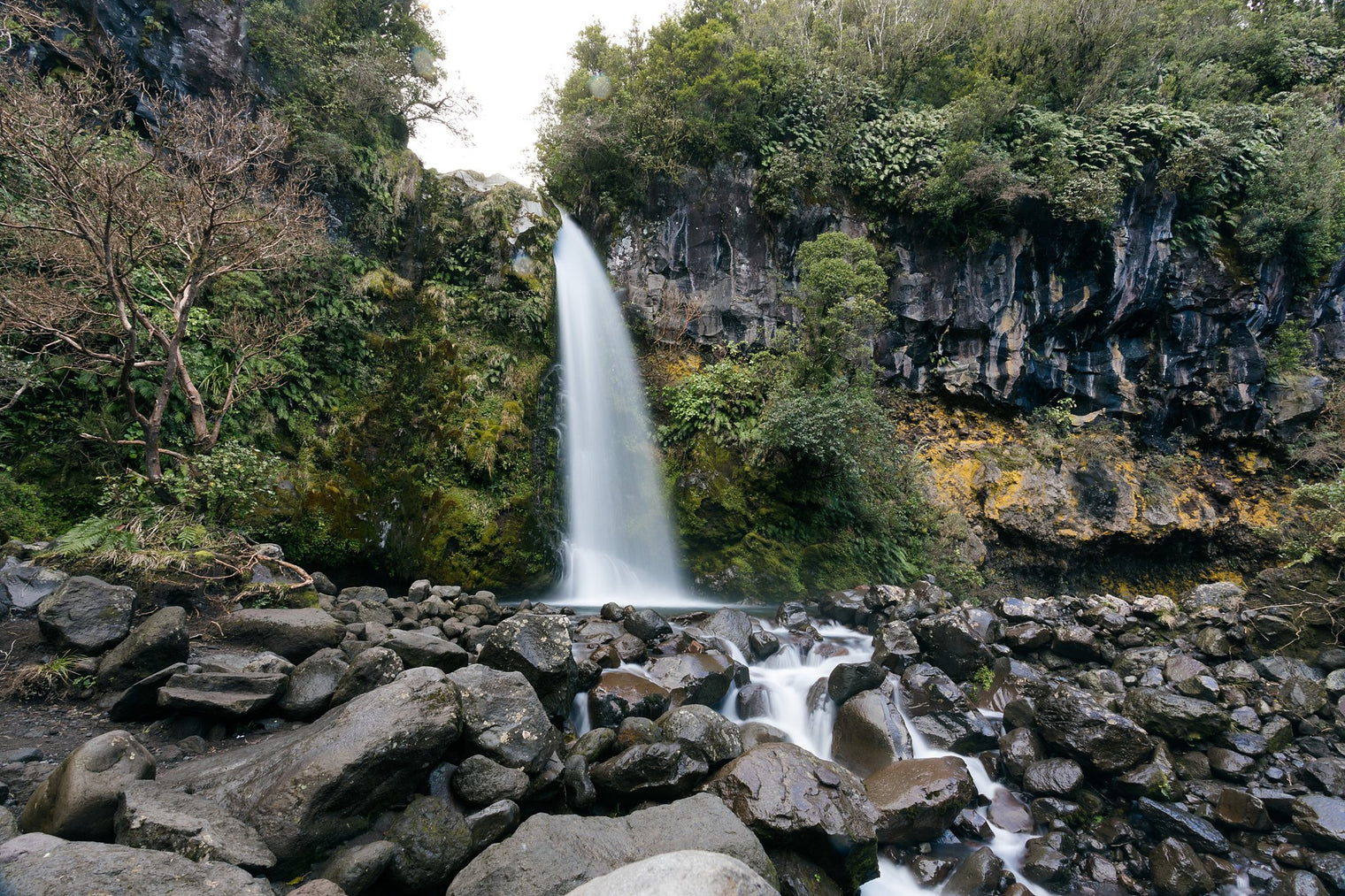 Dawson Falls - do not attempt this in Ugg boots