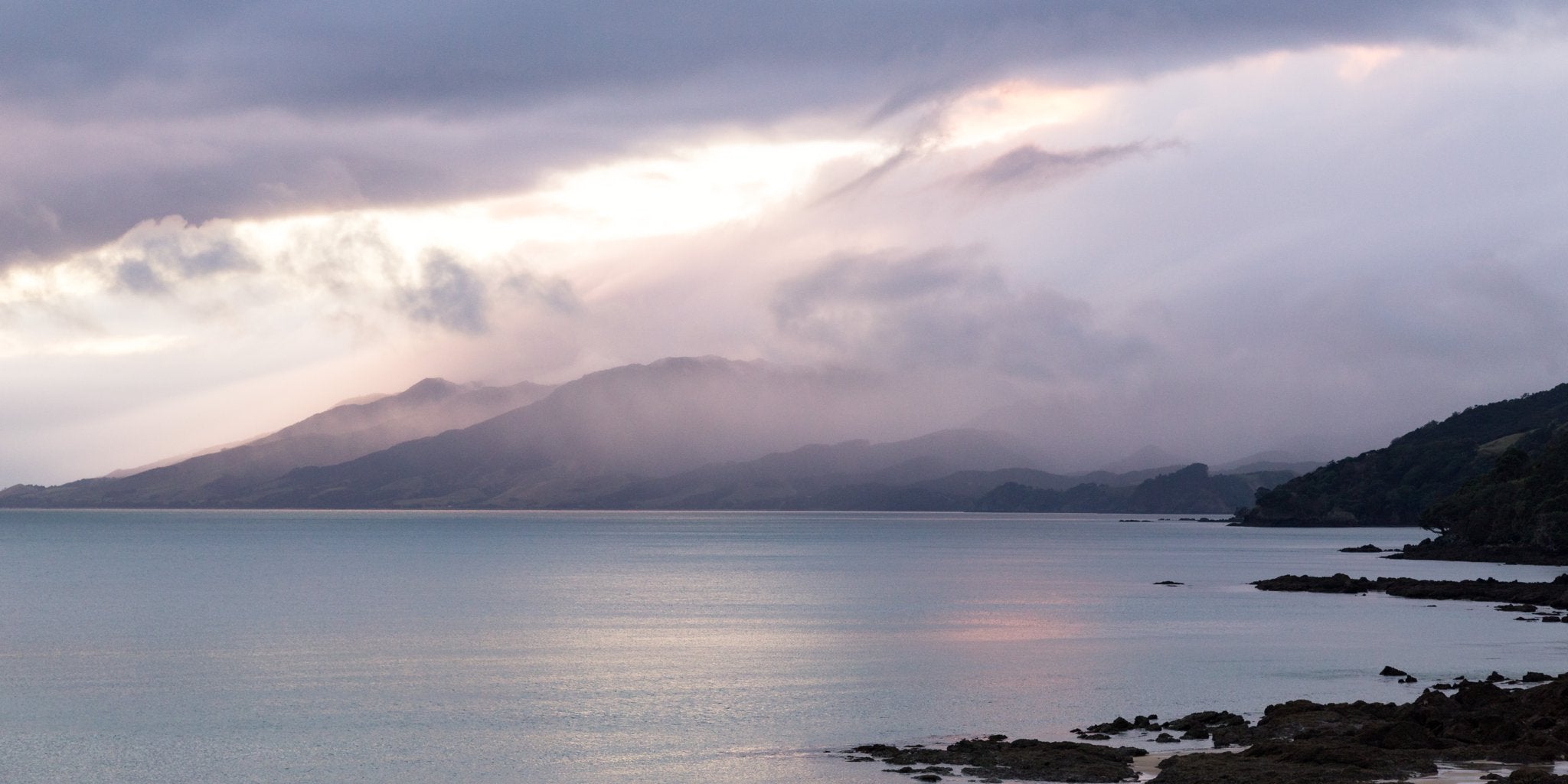 Waitete Bay At Sunset